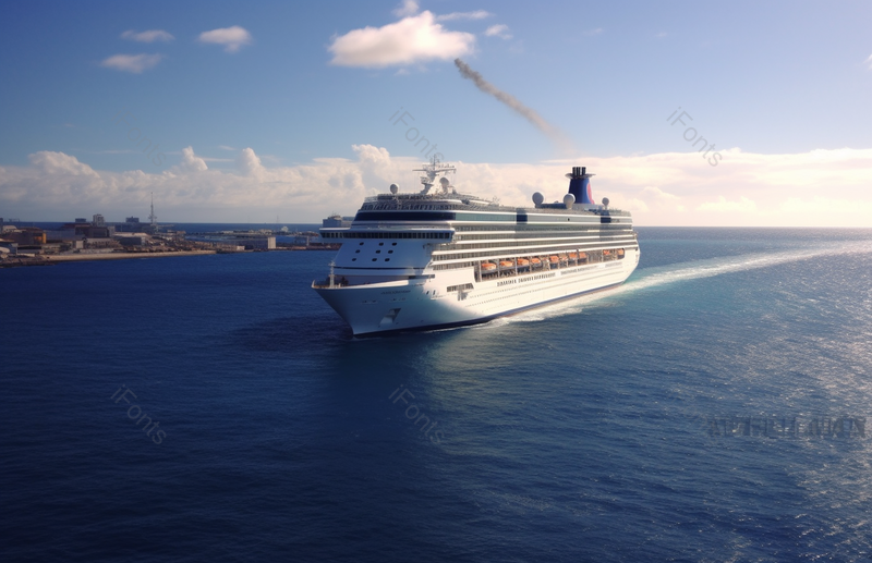 一艘壮观的正在大海行驶的豪华海上邮轮,高清,摄影图,摄影图片,图片大全,摄影图免费下载